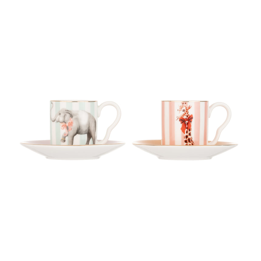 Yvonne Ellen Animal Espresso Cup & Saucer (Set of 2 )