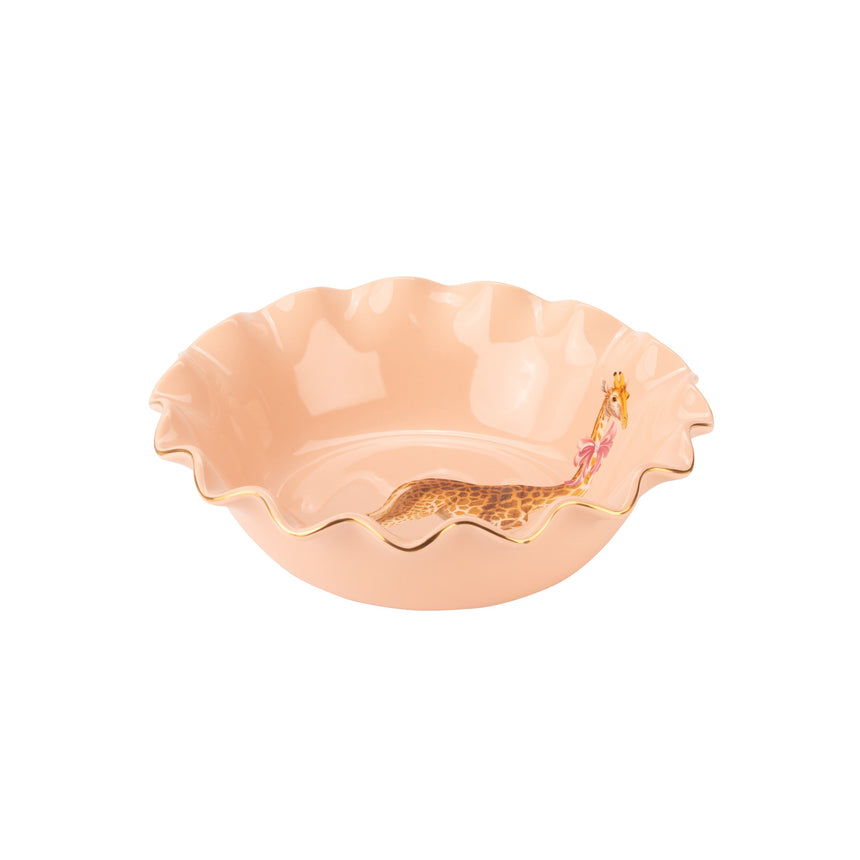 Yvonne Ellen Scalloped Giraffe Fruit Bowl