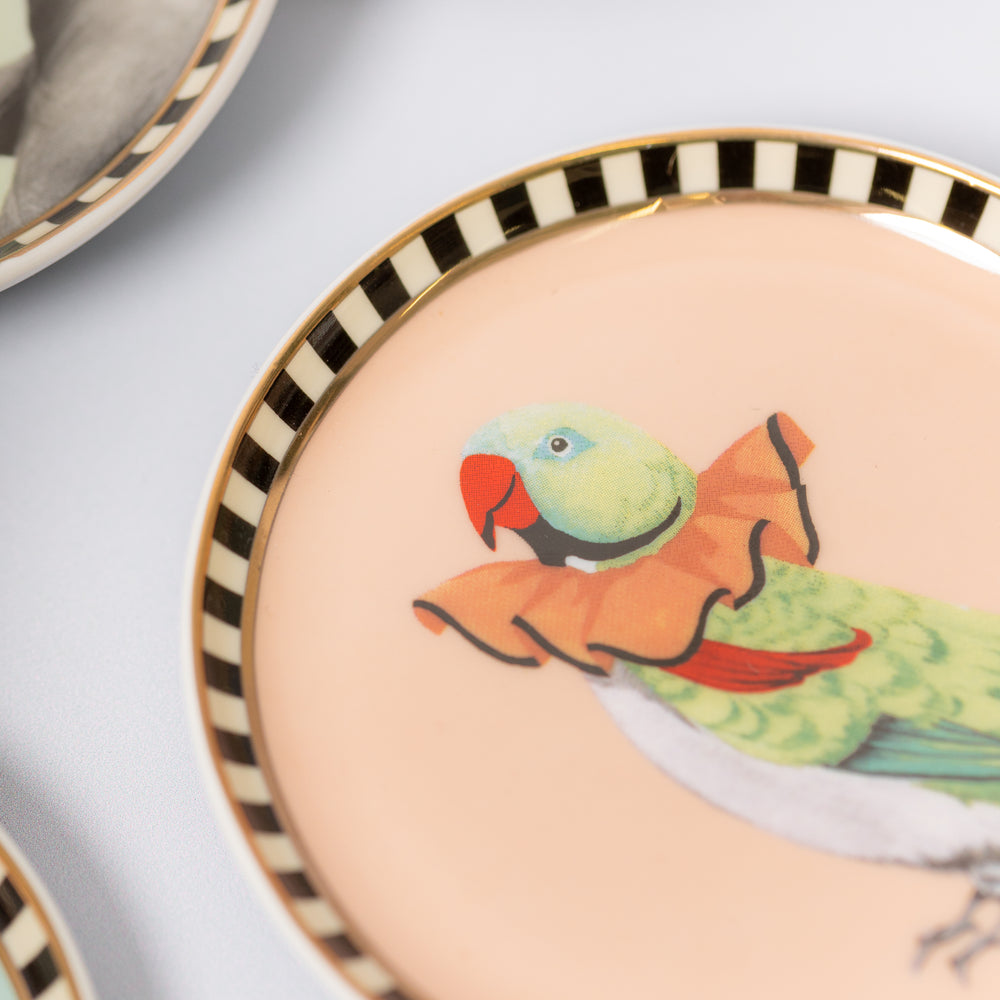 Yvonne Ellen Ceramic Coasters, Animals ( Set Of 4 )