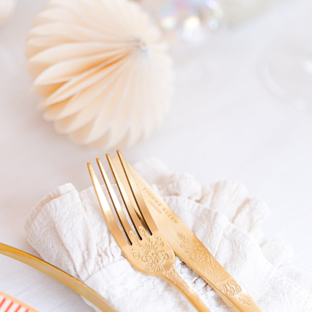 Yvonne Ellen Gold Cutlery Set (16 Pieces)