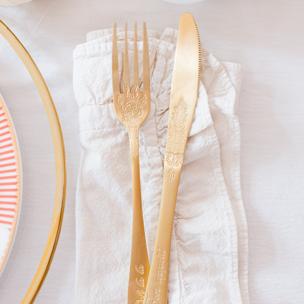 Yvonne Ellen Gold Cutlery Set (16 Pieces)
