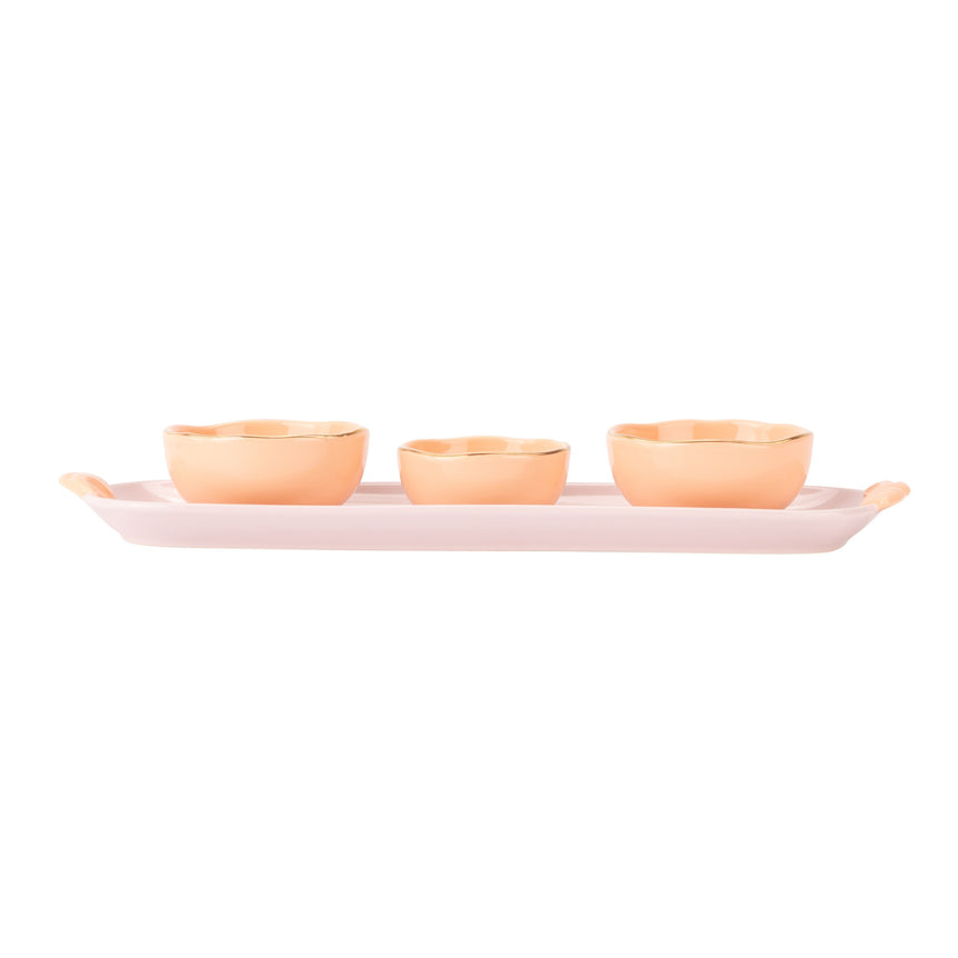 Yvonne Ellen Ceramic Dipping Bowl & Tray Set