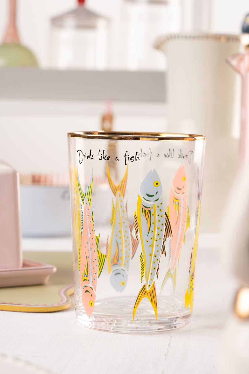 Yvonne Ellen Hi Ball Glass Fishes