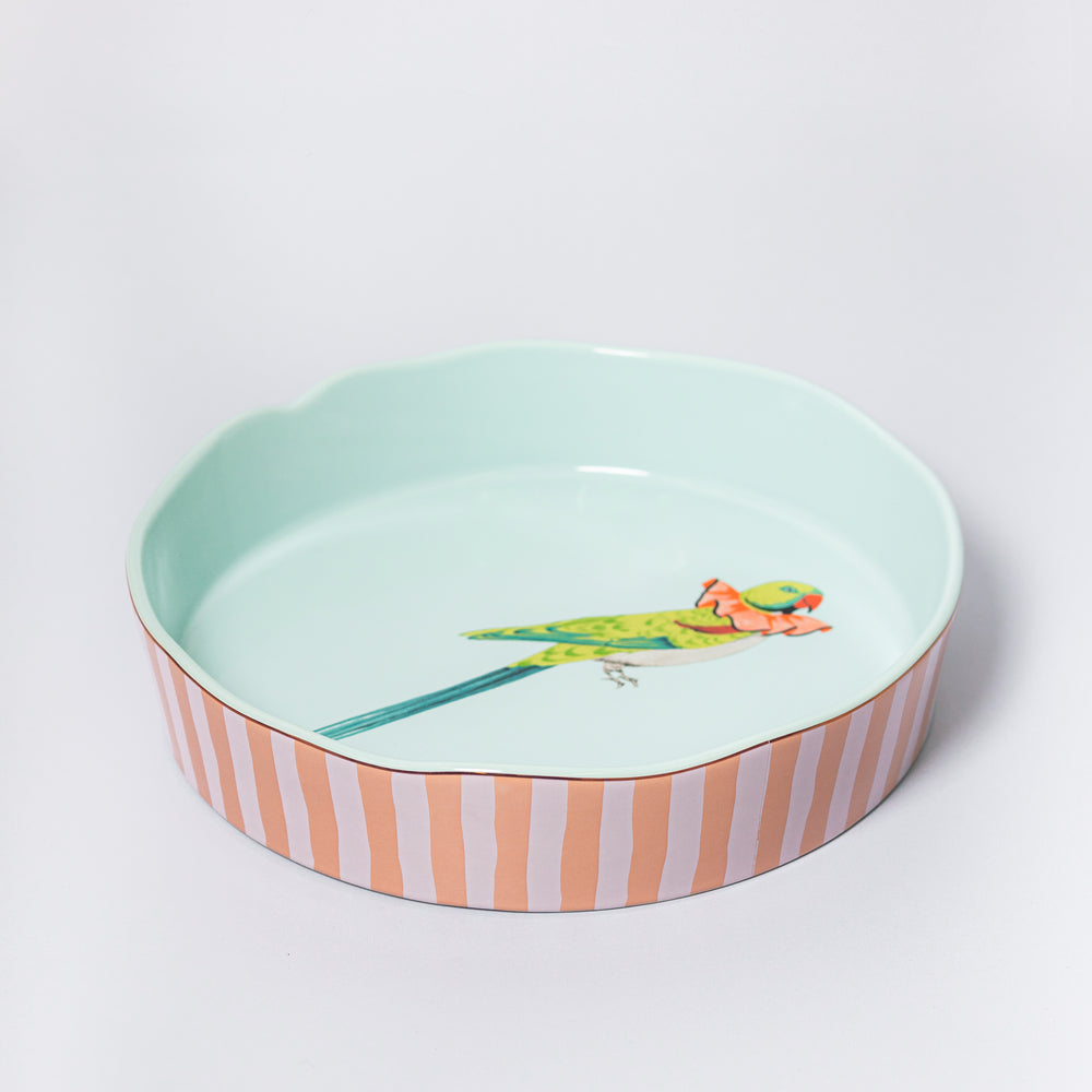 Yvonne Ellen Round Baking Dish, Parakeet (Large)