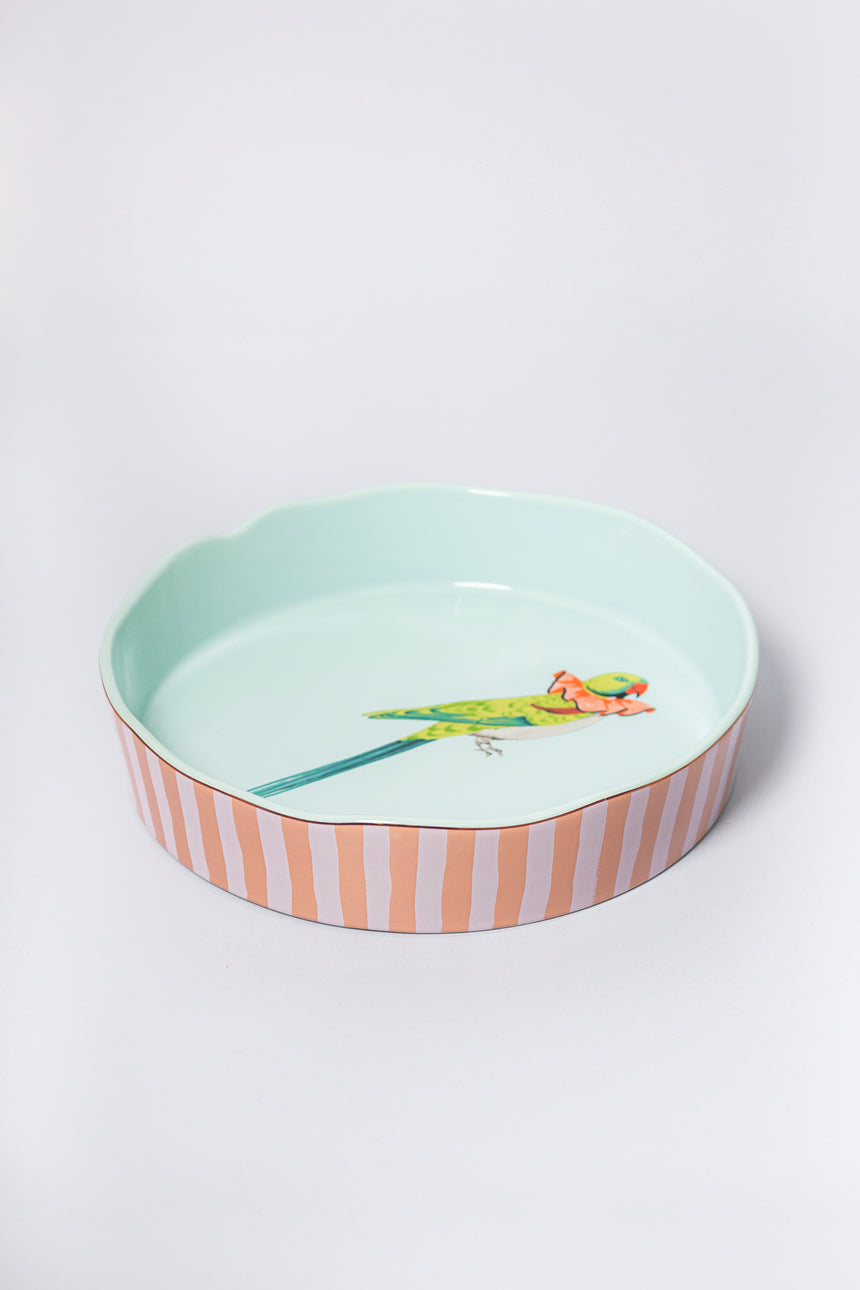Yvonne Ellen Round Baking Dish, Parakeet (Large)