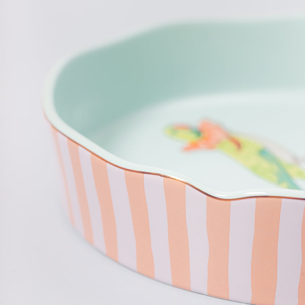 Yvonne Ellen Round Baking Dish, Parakeet (Large)