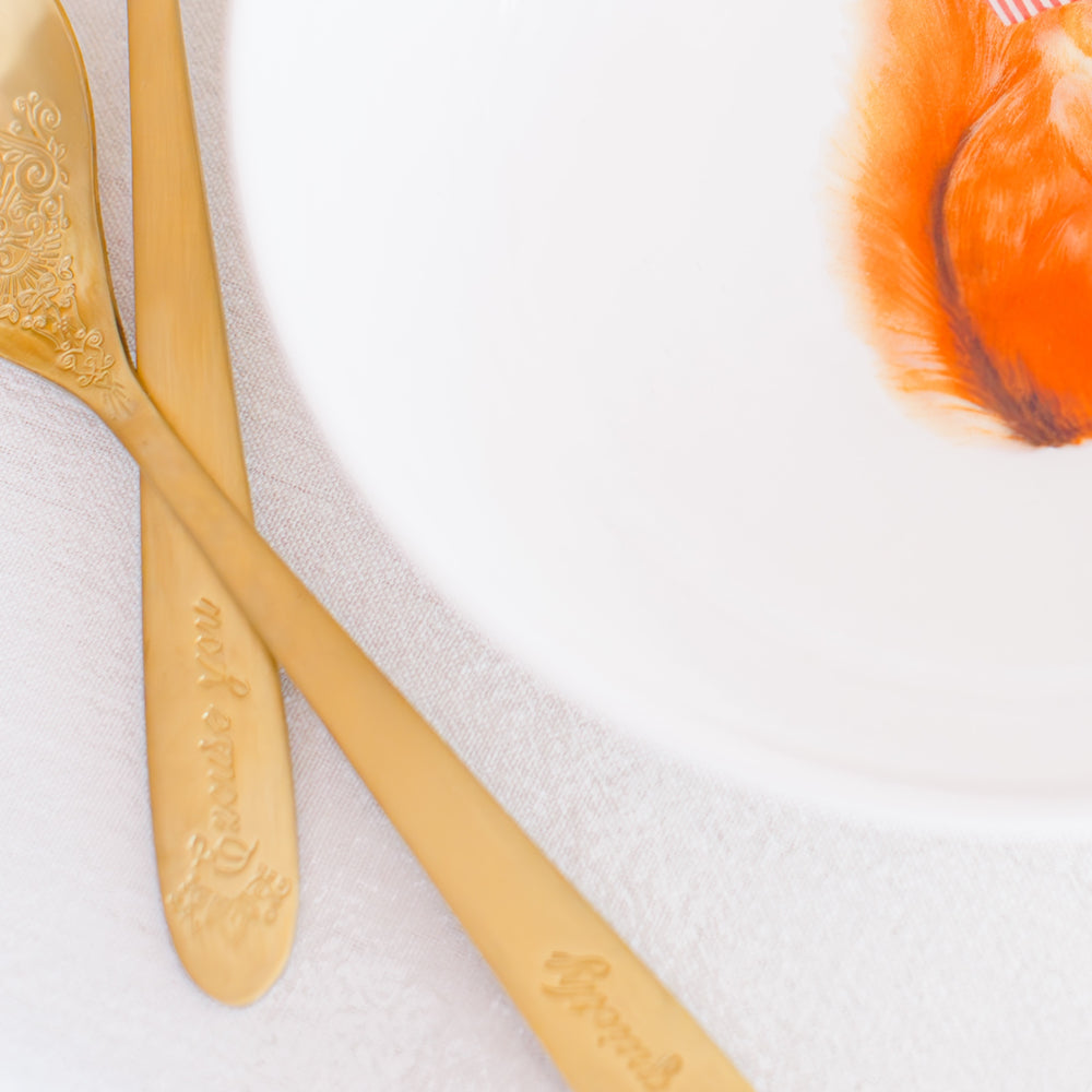 Yvonne Ellen Gold Salad Servers