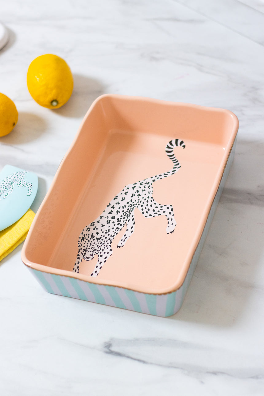 Yvonne Ellen Rectangular Baking Dish, Cheetah ( Small )
