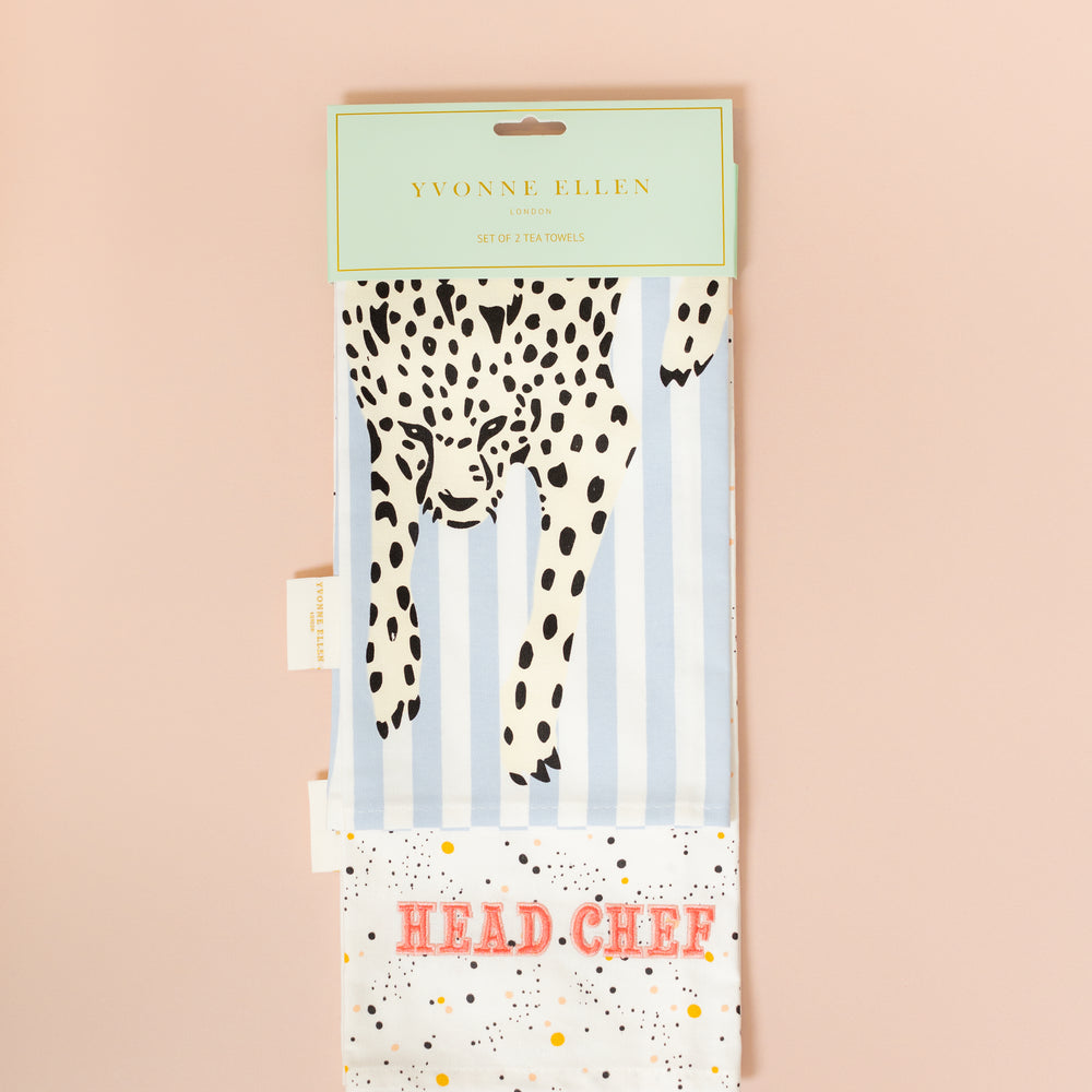Yvonne Ellen Tea Towels, Cheetah ( Set Of 2 )