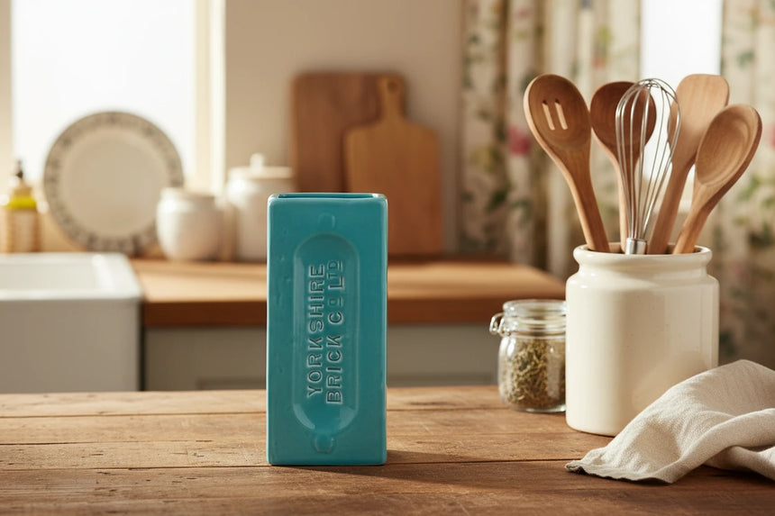Yorkshire Brick Vase, Turquoise