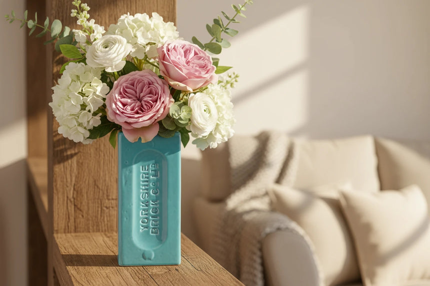 Yorkshire Brick Vase, Turquoise