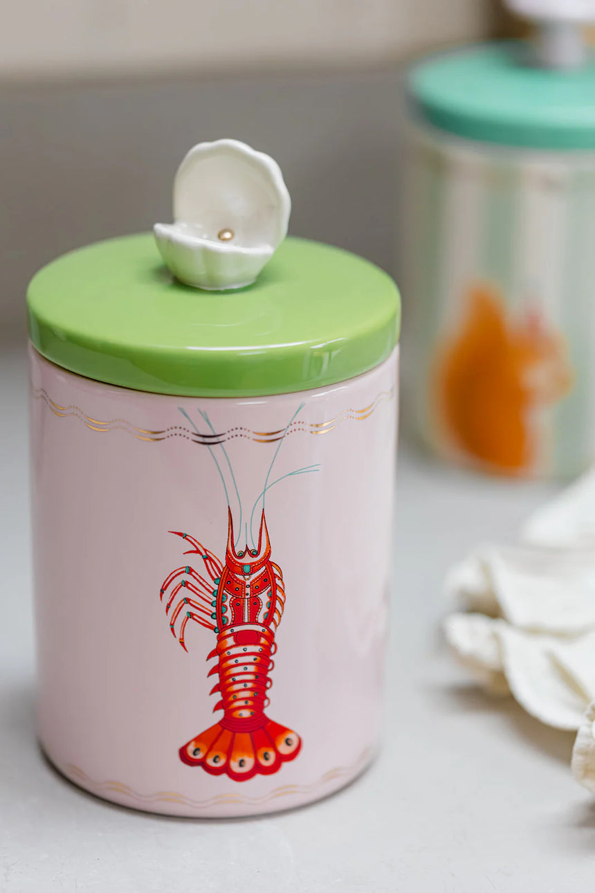 Yvonne Ellen Round Storage Jar, Lobster