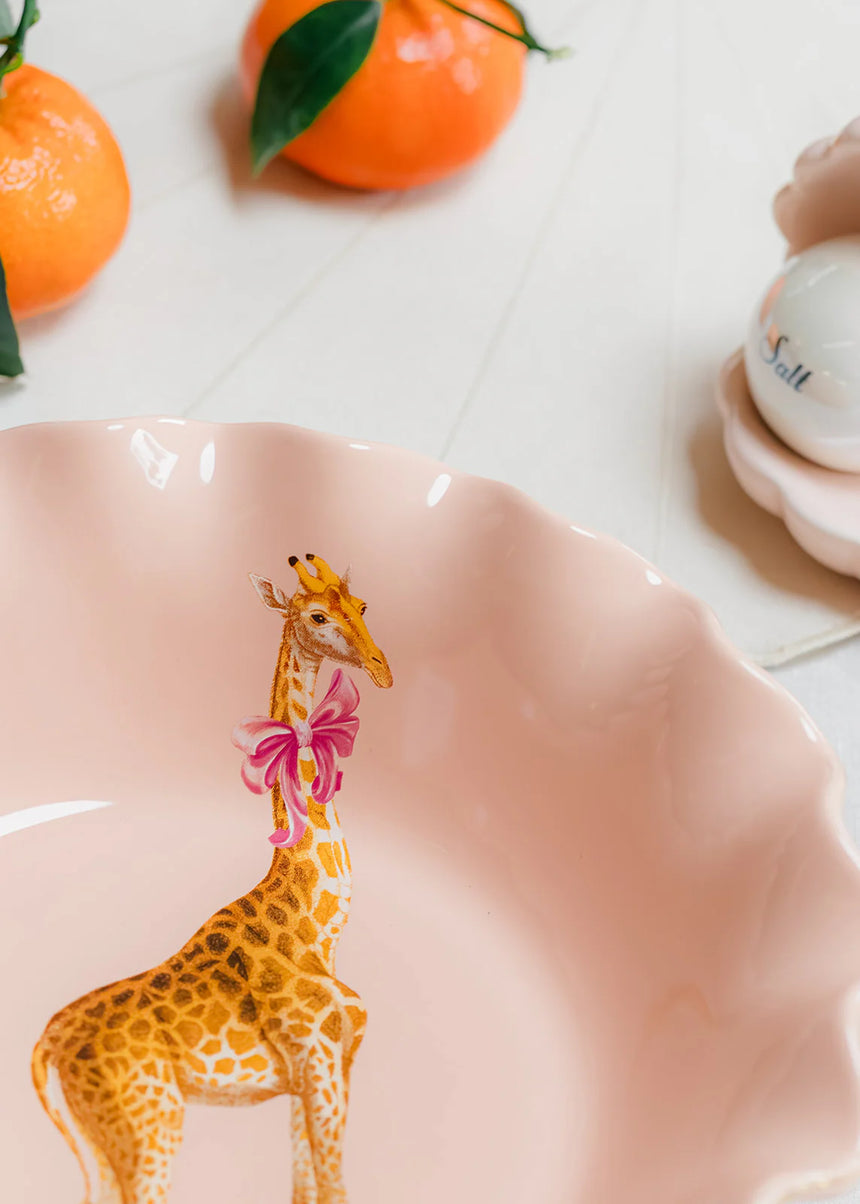 Yvonne Ellen Scalloped Giraffe Fruit Bowl
