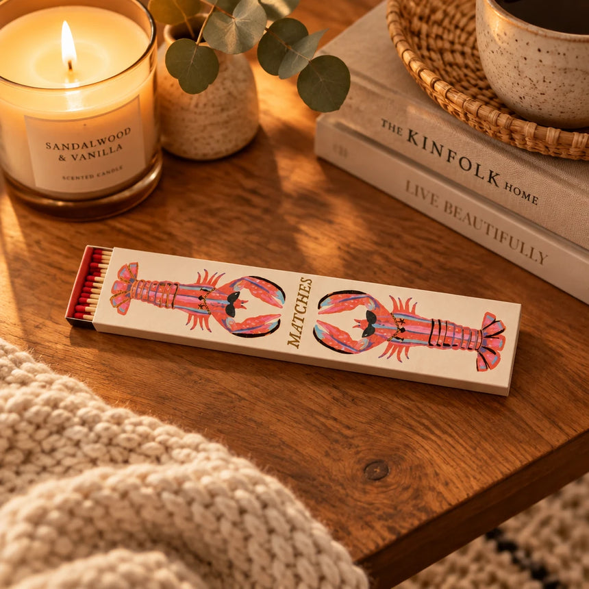 Paddywax Extra Long Luxury Matches, Lobster