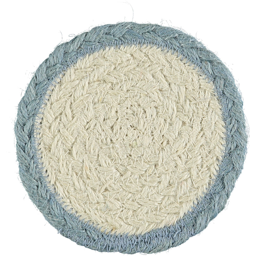 The Braided Rug Company Jute Coasters, Mixed Tulip (Set Of 6)