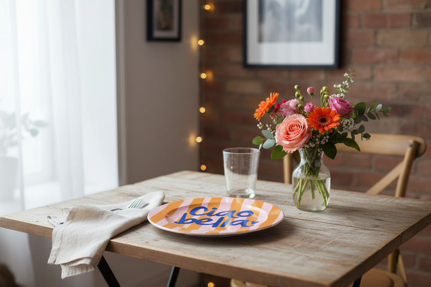 Ciao Bella Ceramic Dinner Plate By The Boy & The Bear