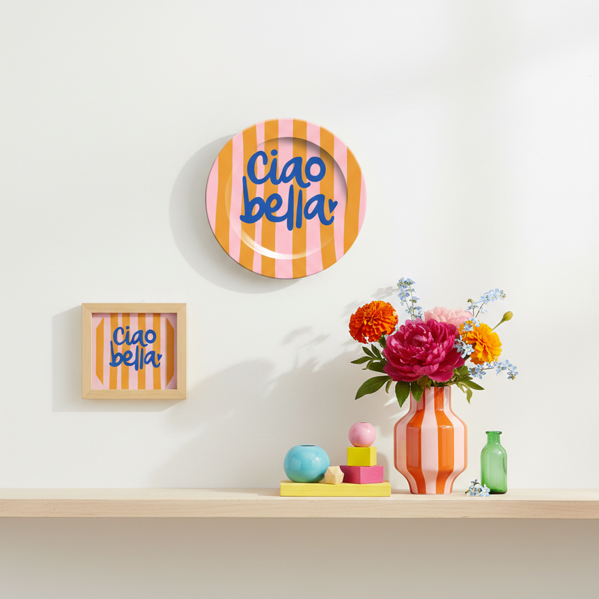 Ciao Bella Ceramic Dinner Plate By The Boy & The Bear