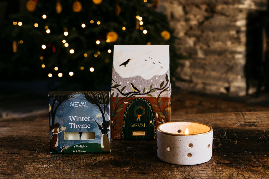 St Eval Christmas Cottage Scented Tealight Gift Pack, Winter Thyme