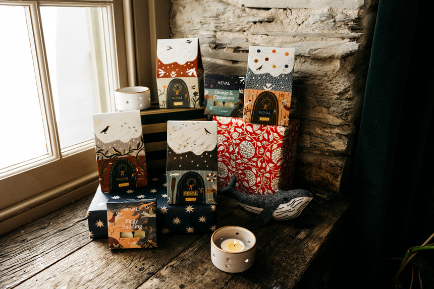 St Eval Christmas Cottage Scented Tealight Gift Pack, Orange & Cinnamon