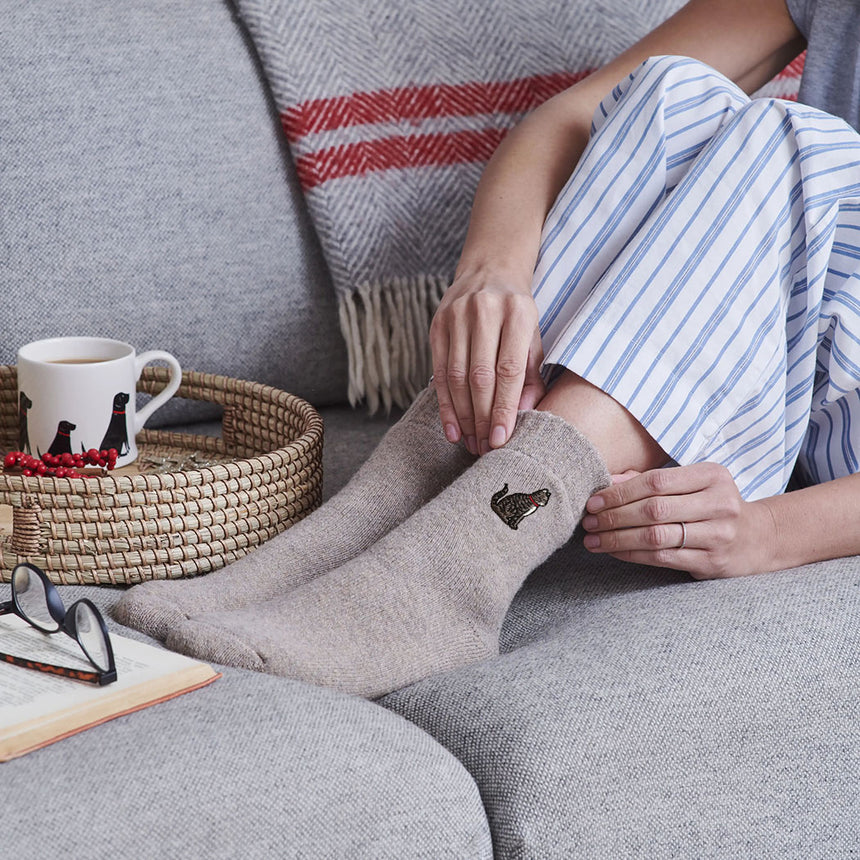 Sweet William Tabby Cat Wool Socks
