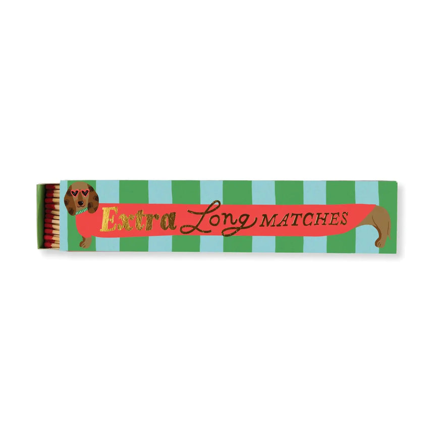 Paddywax Extra Long Luxury Matches, Dachshund