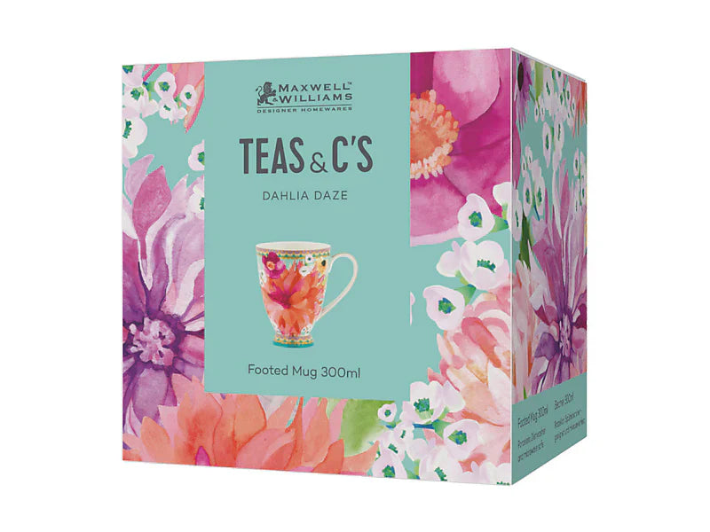Maxwell & Williams Teas & C’S Dahlia Daze Footed Mug , Sky