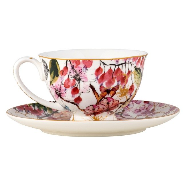 Maxwell & Williams Estelle Michaelides Enchantment Footed Tea Cup & Saucer Set