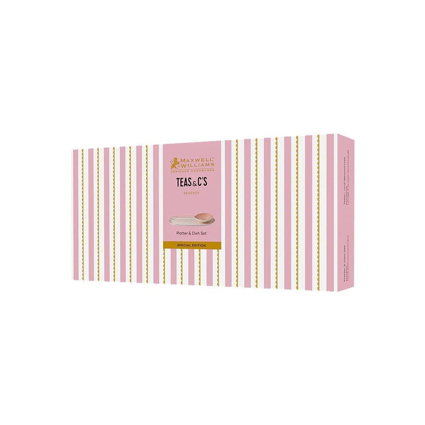 Maxwell & Williams Teas & C's Regency Platter & Dish Set, Pink