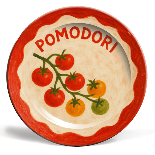 Pomodori Ceramic Dinner Plate By Ms Doodle