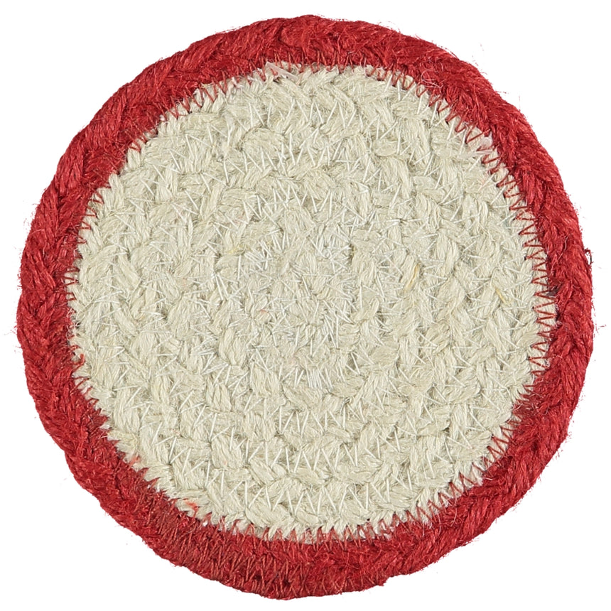 The Braided Rug Company Jute Coasters, Mixed Tulip (Set Of 6)