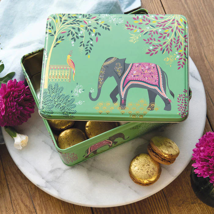Sara Miller Deep Rectangular Storage Tin, India