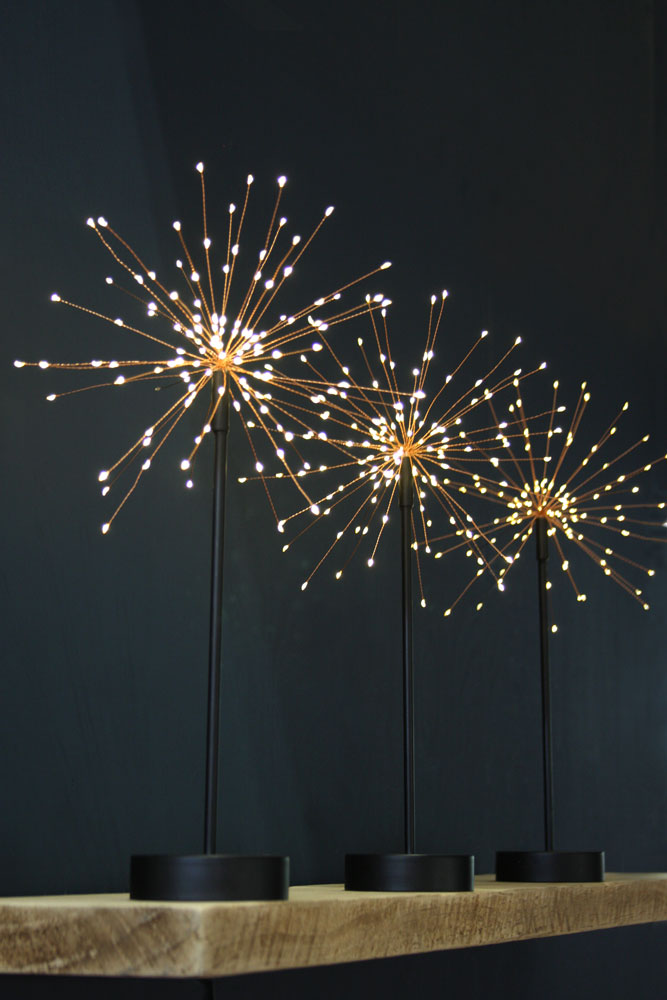 Table Starburst LED Fairy Light, Black