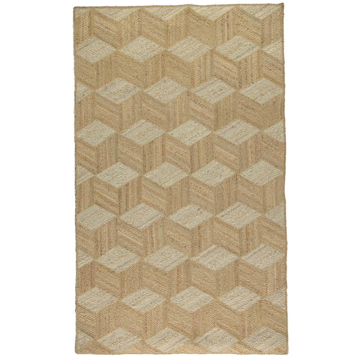 The Braided Rug Company Jute Rug, Tumbling Block – CHALK, 47% OFF