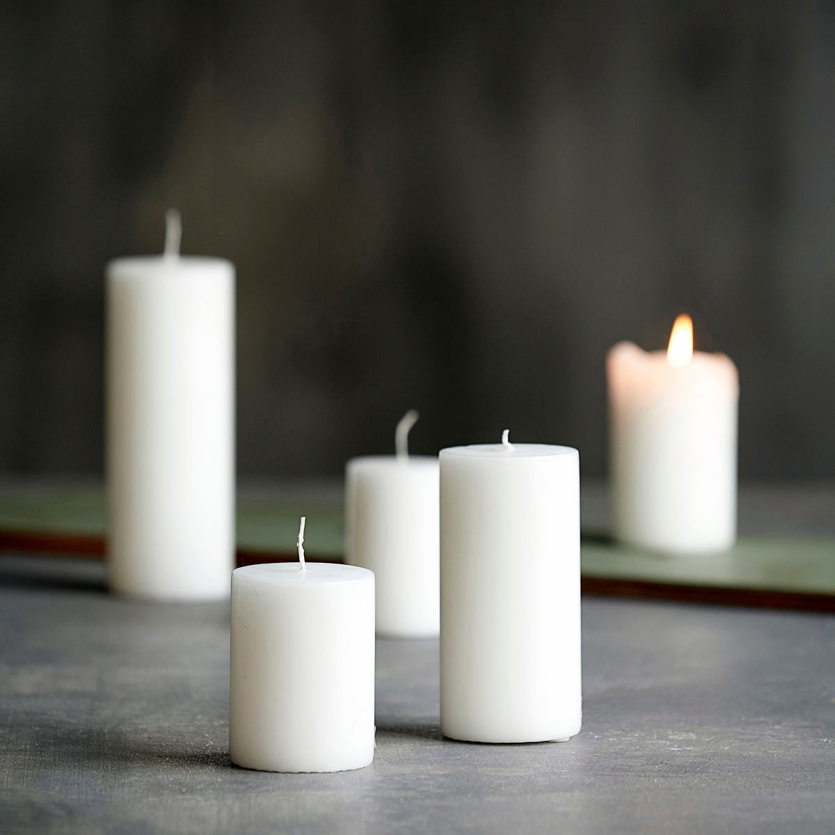 House Doctor Pillar Candle, White 7 X 20 CM