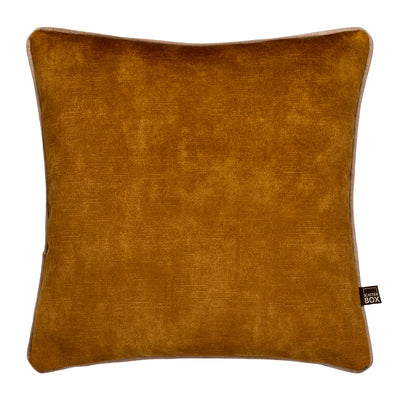 Scatter Box Etta Textured Velvet Cushion, Mustard/ Camel