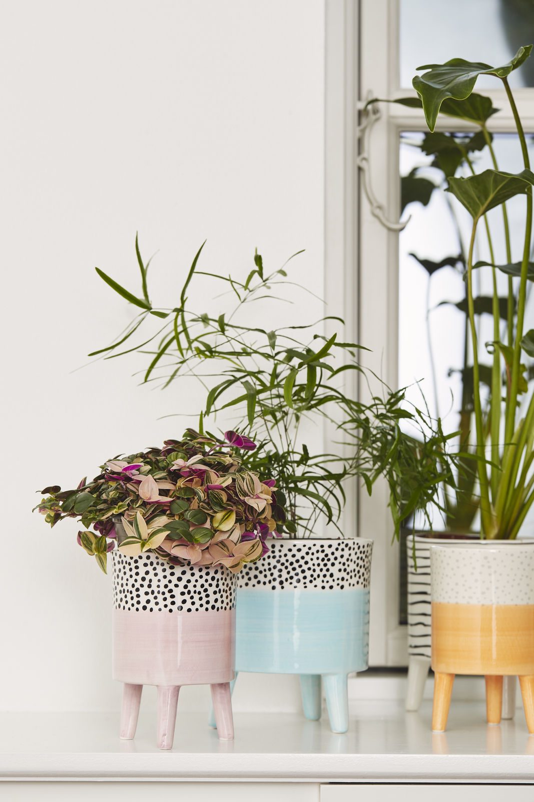 Bahne Ceramic Planter Spotty Orange