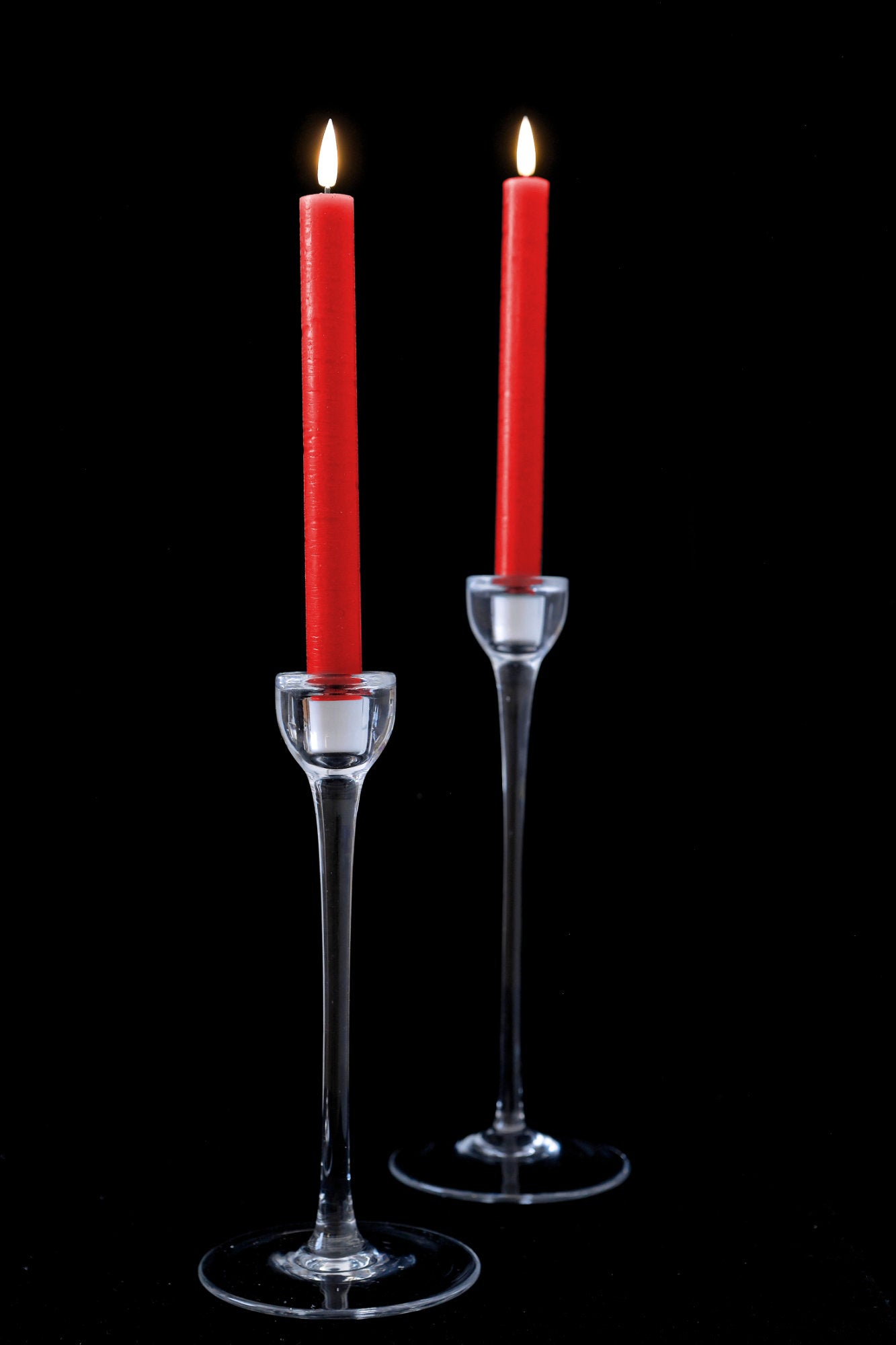 LED Dinner Candles, Red ( Set Of 2 )