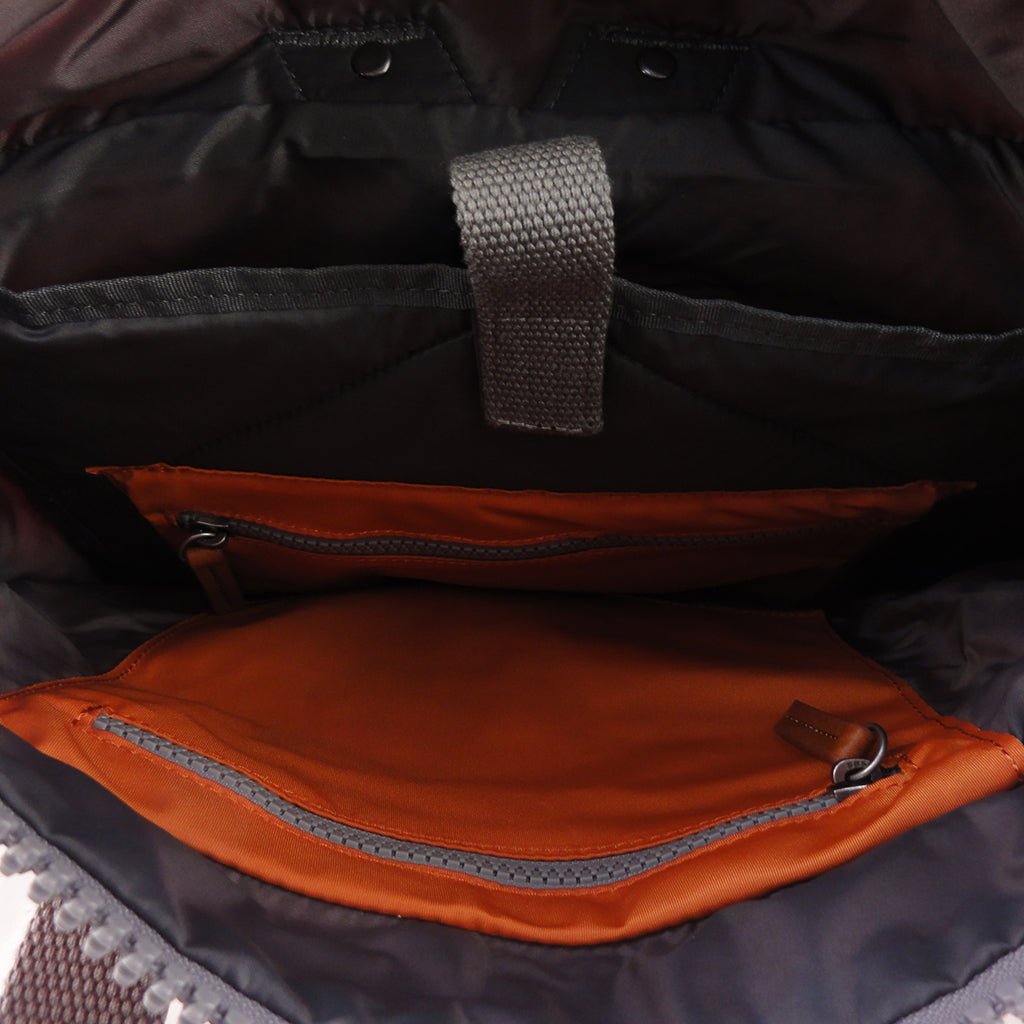 Roka London Canfield B Medium Sustainable Nylon Rucksack, Burnt Orange
