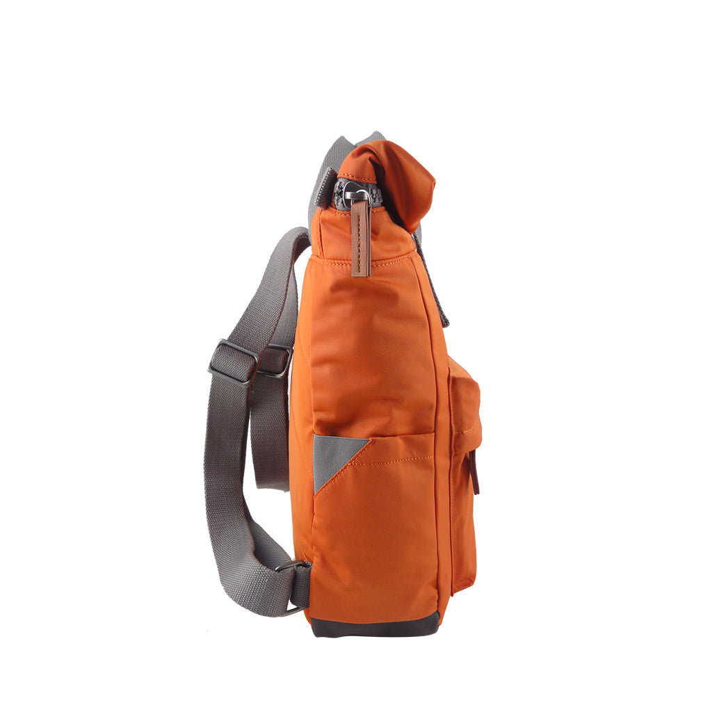 Roka London Canfield B Medium Sustainable Nylon Rucksack, Burnt Orange