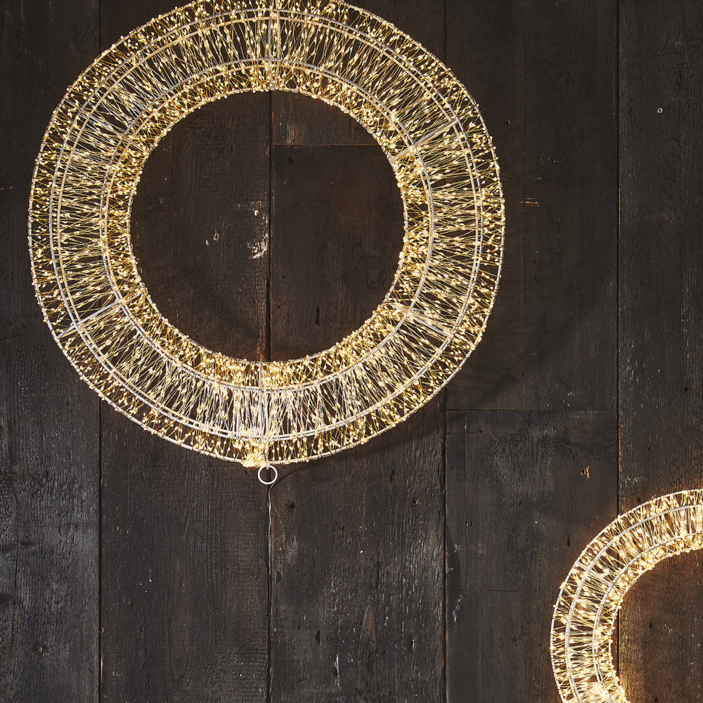 Galaxy LED Wreath, Silver