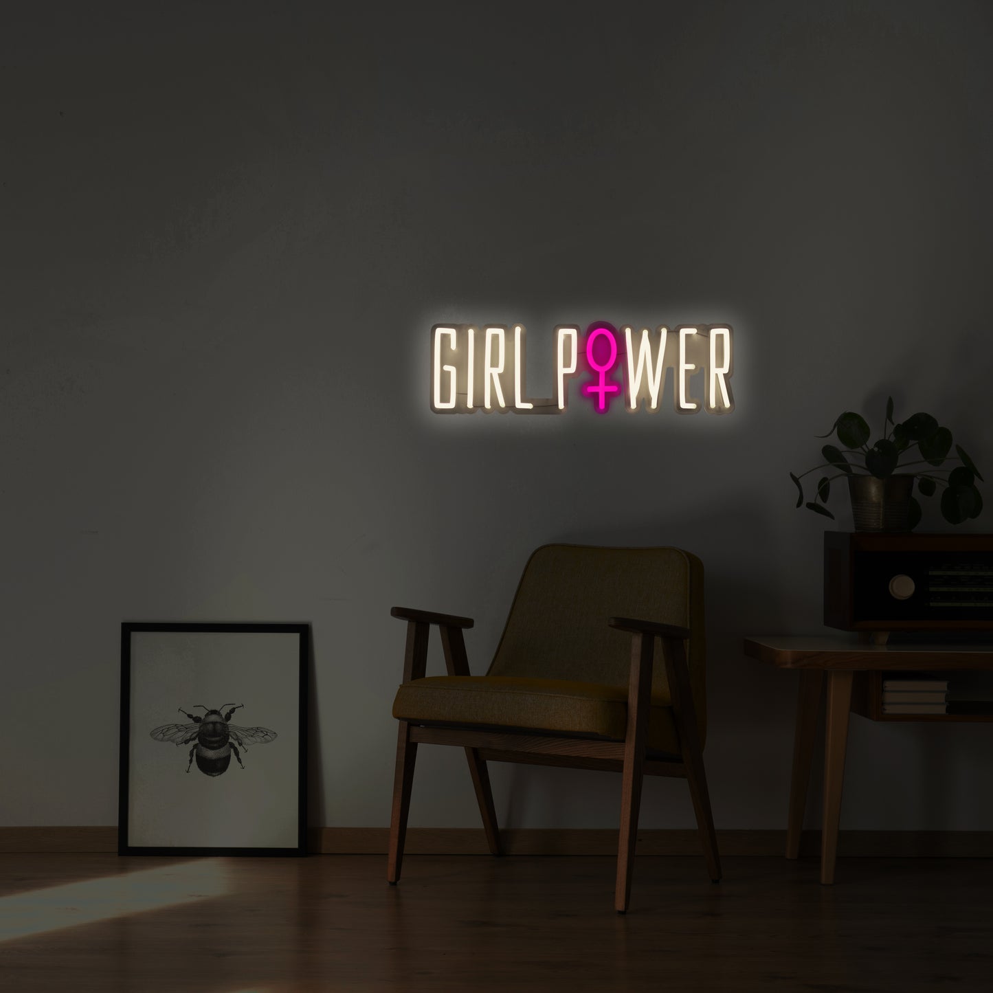 Locomocean Neon Wall Light, Girl Power
