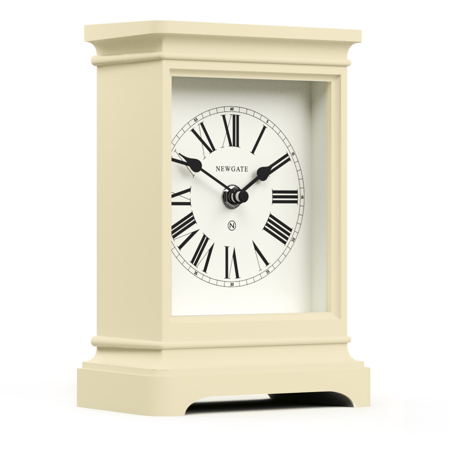 Newgate Time Lord Mantel Clock, Linen White