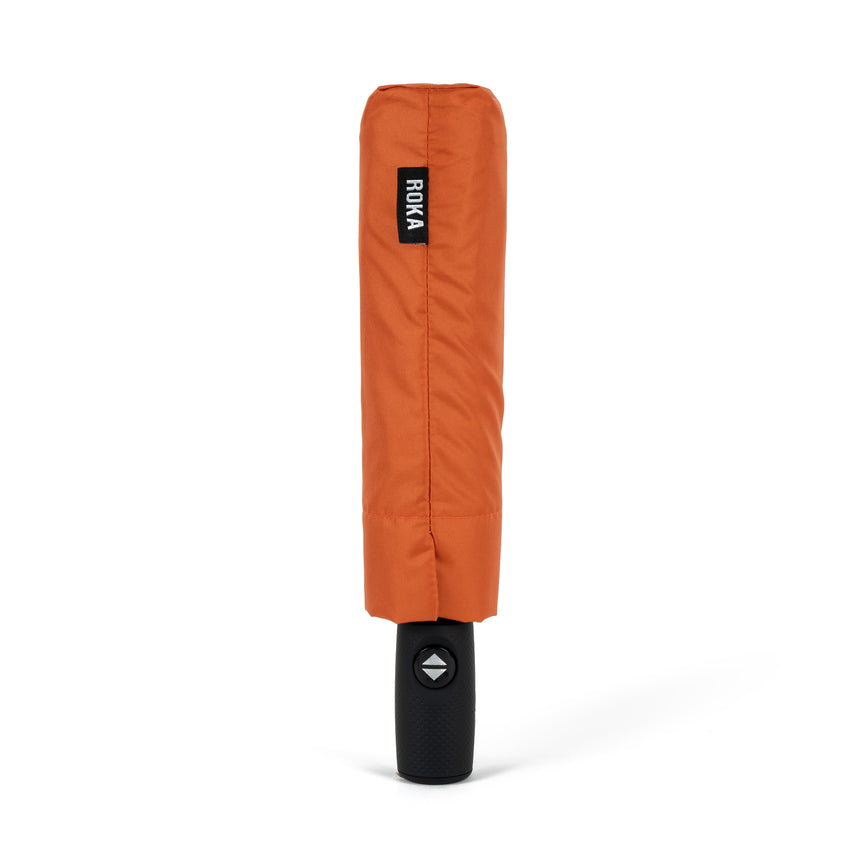 Roka London Waterloo Sustainable Umbrella, Burnt Orange
