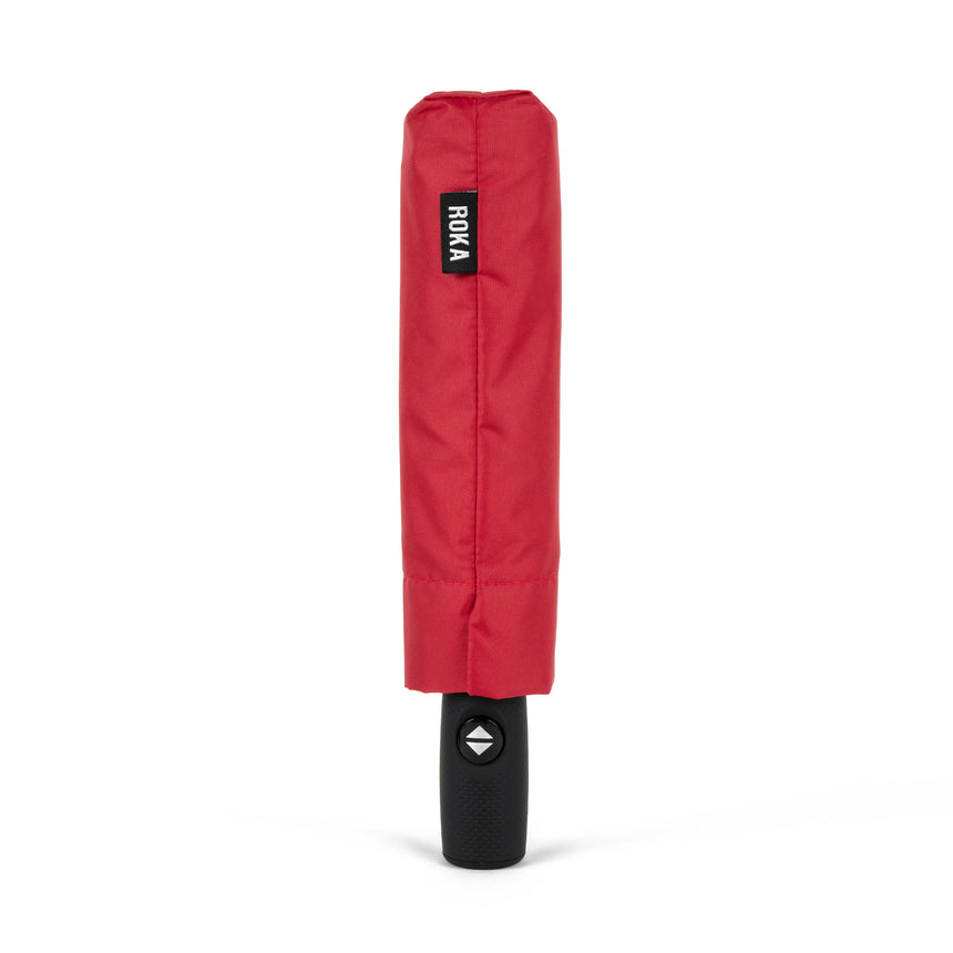 Roka London Waterloo Sustainable Umbrella, Cranberry