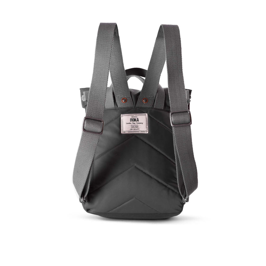 Roka London Canfield B Sustainable Nylon Rucksack, Graphite
