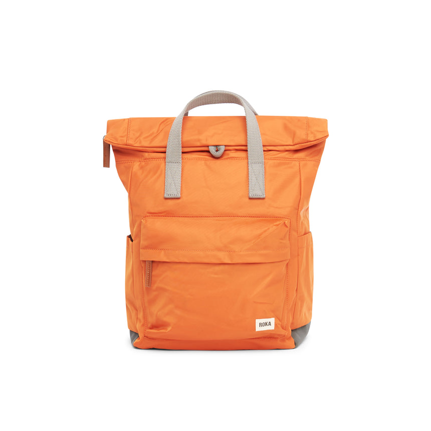 Roka London Canfield B Sustainable Nylon Rucksack, Burnt Orange