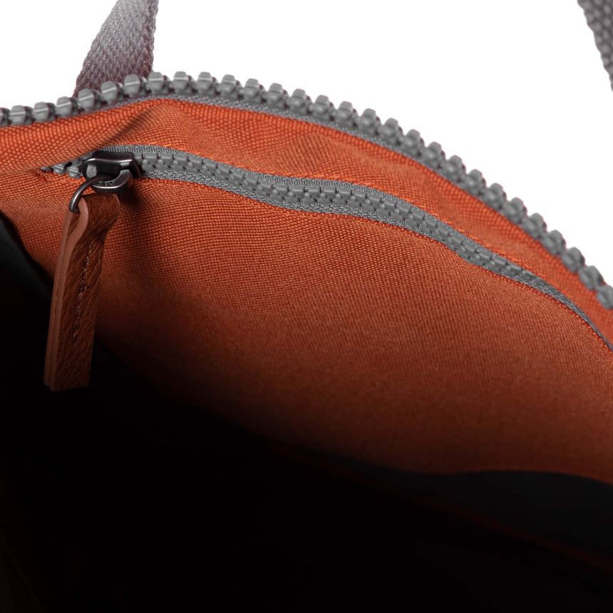 Roka London Finchley Sustainable Canvas Rucksack, Atomic Orange