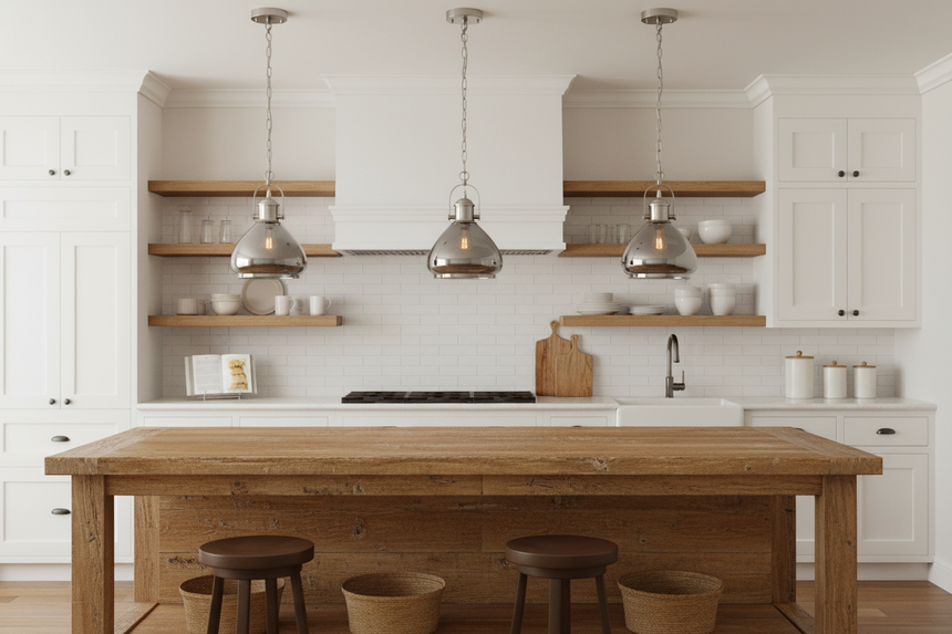 A smoked glass pendant light with a satin nickel finish metalwork, featuring a chain-hung design and a visible bulb.