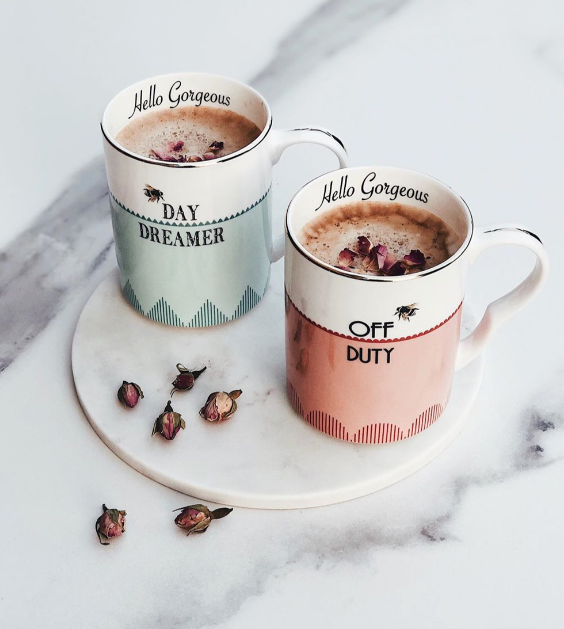 Yvonne Ellen Set Of 2 Mugs, Off Duty/ Day Dreamer Mugs