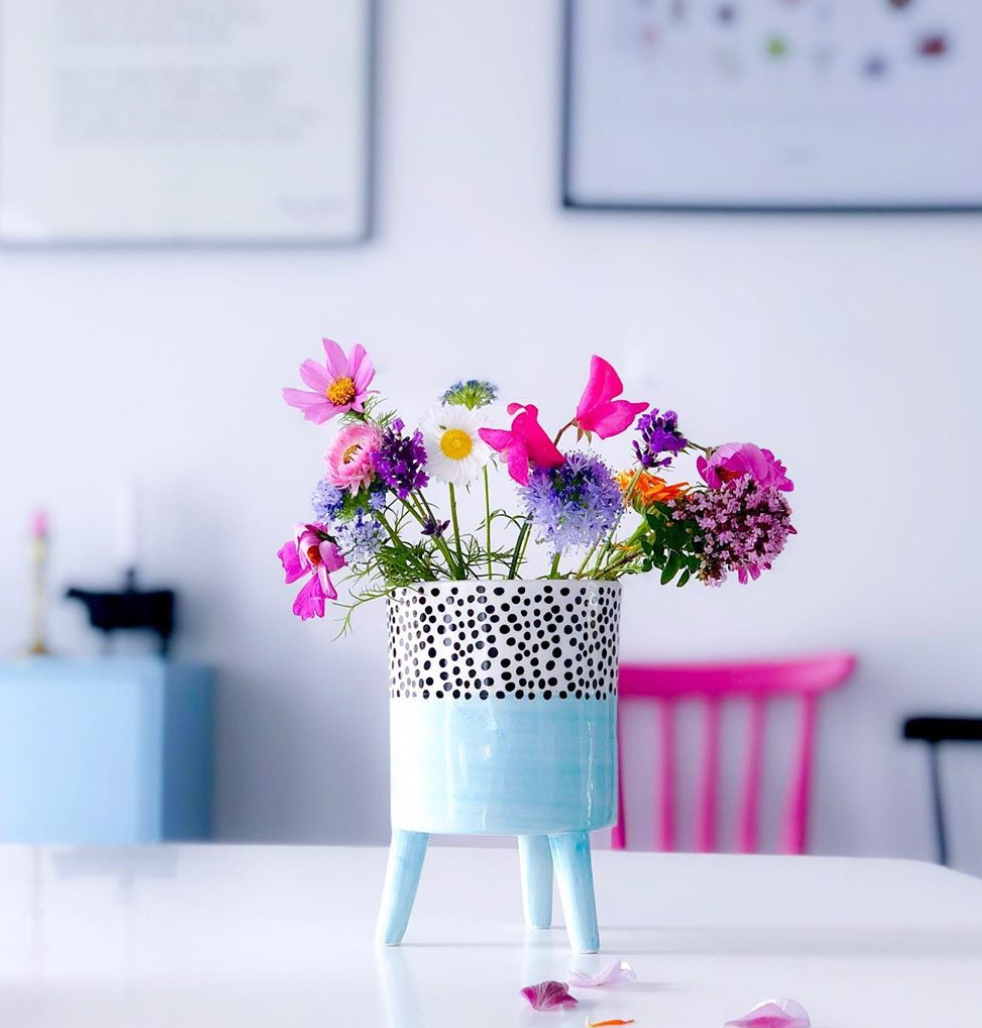 Bahne Ceramic Flower Pot Blue
